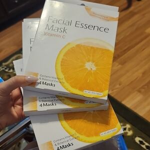 Orange and White Skincare Mask for Radiant Skin